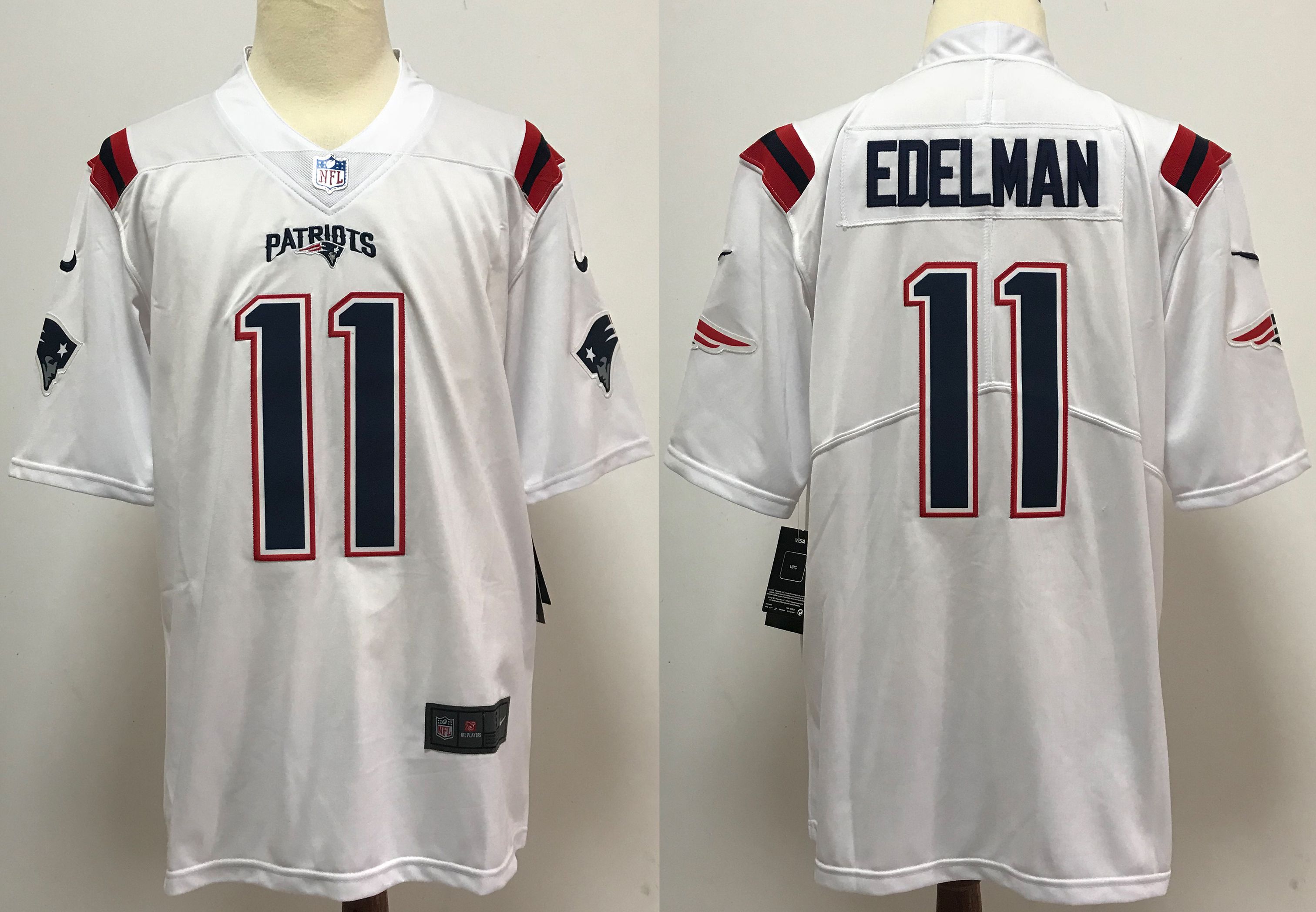 Men New England Patriots #11 Edelman White Nike Vapor Untouchable Stitched Limited NFL Jerseys->new england patriots->NFL Jersey